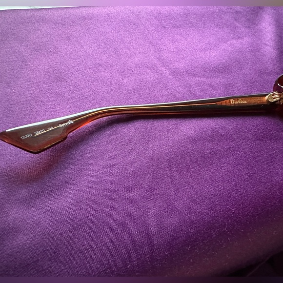 Authentic CHRISTIAN DIOR Square Gaia Sunglasses Brown Orange - Picture 5 of 12